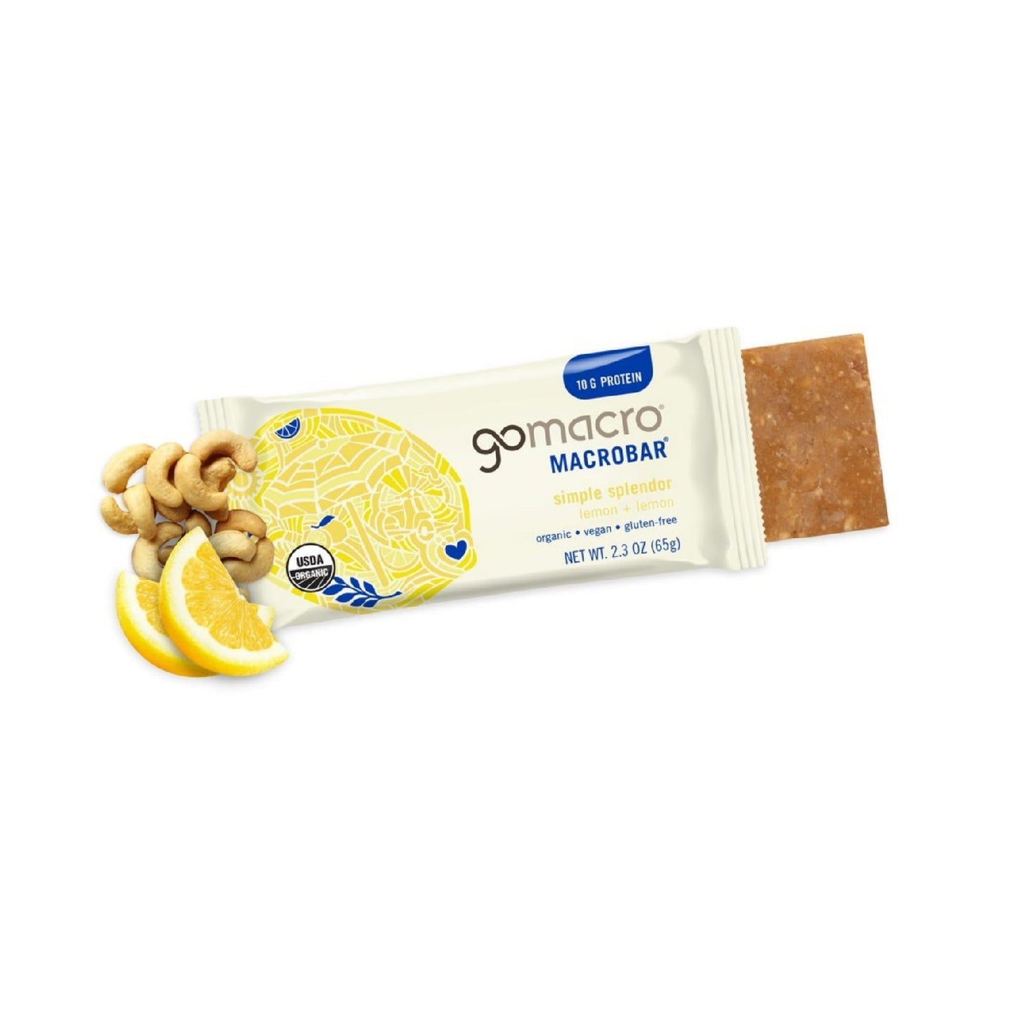 GoMacro MacroBar Organic Vegan Protein Bars, 11 grams of plant protein, 280 calories (2.3 Ounce Bars, 12 Count)