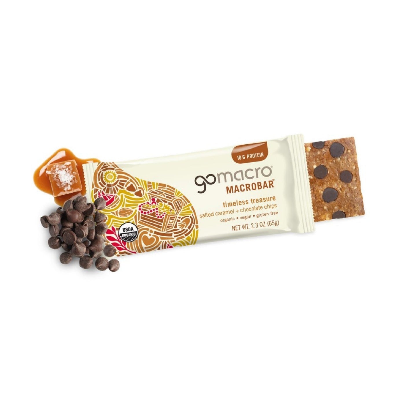 GoMacro MacroBar Organic Vegan Protein Bars, 11 grams of plant protein, 280 calories (2.3 Ounce Bars, 12 Count)